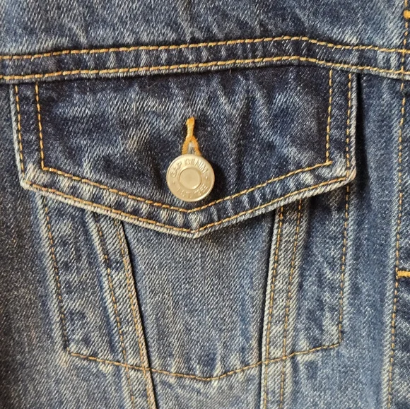 Gap Denim Jean Jacket Womens Large Medium Wash Lots Of Pockets Retro - Picture 3 of 9